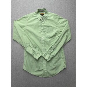Ralph Lauren Rugby Shirt Mens Small Green Check Long Sleeve Button Down Casual